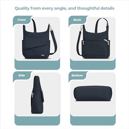 Travelon Anti-Theft Classic Messenger Bag - color: Midnight