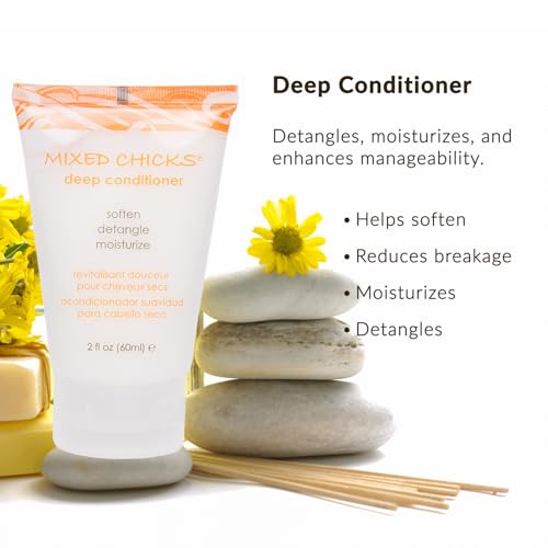 Mixed Chicks Travel & Trial Pack - Shampoo, Deep Conditioner, Leave-in Conditioner, 2 fl. oz. each