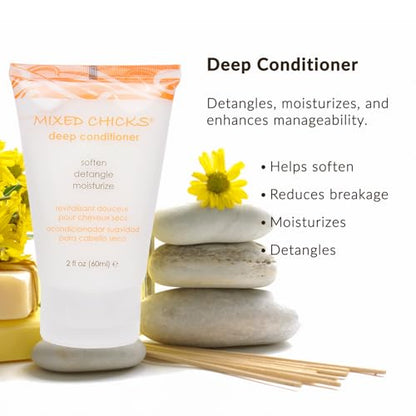 Mixed Chicks Travel & Trial Pack - Shampoo, Deep Conditioner, Leave-in Conditioner, 2 fl. oz. each