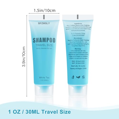 10 Sets Hotel Toiletries Set Bulk, 40 Pcs Travel Mini Bundle Amenities with Shampoo, Conditioner, Body Wash & Bar Soap - White Tea Scent - Guest Supplies for Airbnb, Motel, Hospitality - size: 0.88 Fl Oz (Pack of 40)