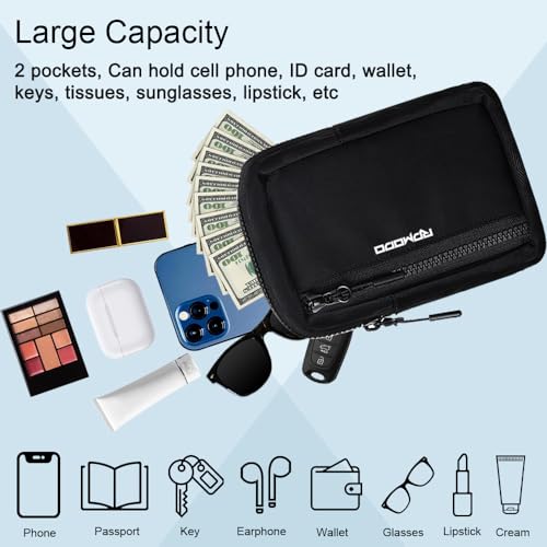 Small Sling Bag for Women Men Chest Bag Water Resistance Mini Crossbody Bag Adjustable Strap Lightweight Shoulder Bag - color: 01-black