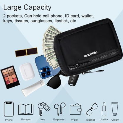 Small Sling Bag for Women Men Chest Bag Water Resistance Mini Crossbody Bag Adjustable Strap Lightweight Shoulder Bag - color: 01-black