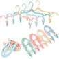 12 Pcs Foldable Travel Hangers with Clips, Plastic Hanger Folding Clothes Hangers Space Saving Clothes Hangers - Coat Hangers for Cruise Business Trip Travel - color: Light Color 12pcs With Clip
