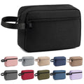 Travel Hanging Toiletry Bag with Carry Handle - Water-Resistant Small Cosmetic Organizer for Men & Women, Makeup, Shaving Kit, Gym & Travel Essentials (Black) - color: Black