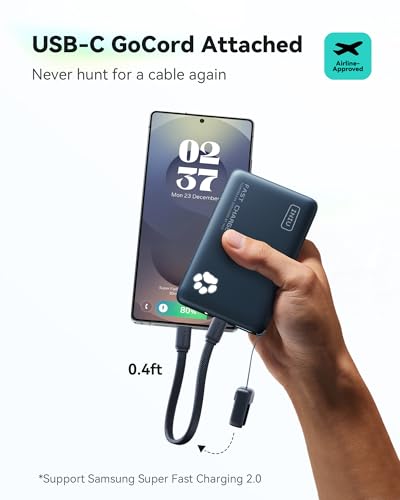 INIU 45W Fast Charging Portable Charger, 40% Smaller 10000mAh with Detachable Cable, Flight-Safe Travel Power Bank, USB C External Phone Battery Pack for Business, School, Dorm, College Student, Blue - color: Blue