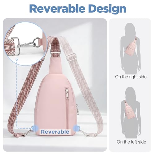 Anti Theft Sling Bag for Men & Women, Lightweight Puffer RFID Crossbody Bag for Travel, Commuting & City Walking, Hands-Free Everyday Essentials Bag Pink - color: Pink
