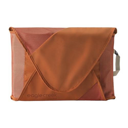 Eagle Creek Pack-It Reveal Garment Folder - Travel Garment Bag with Compression Wings to Maximize Luggage Space - Convenient Top Handle - Quick Drying Material - Mandarin - Large - color: Mandarin