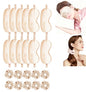 24Pcs Satin Eye Mask Silk Sleep Masks Silky Eyes Cover Blackout Blindfold Eyeshade Scrunchies Hair Ties Travel Wedding Gift - color: Pale Champagne