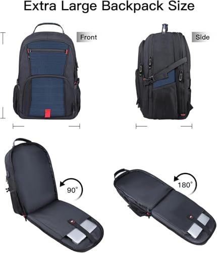 ANTERK Extra Large Backpack, Travel Laptop Backpack, Sturdy TSA Water Resistant 17.3 Inch Backpacks, Anti Theft Business Computer Backpacks Gifts for Men Women, Blue - color: Blue, size: 17 inch