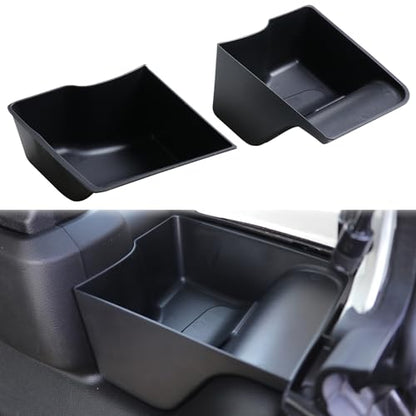 RBR Wheel Well Storage Bin Trunk Organizer Box Compatible with 2024 2025 Jeep Wrangler JL Unlimited 2/4 Door 4XE Interior Accessories Rear Cargo Right Left Tray 2 Pack Black