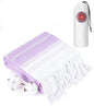 Turkish Beach Towels Vacation Essentials Quick Dry Sand Free Soft Absorbent Adult Oversized Bath Pool Swim Long Wide Stripe Towel Sound Cloud Linen Sandfree Chamois Mat Summer Thing Thin Travel - color: Thicker Lilac, size: 72 x 36 inch