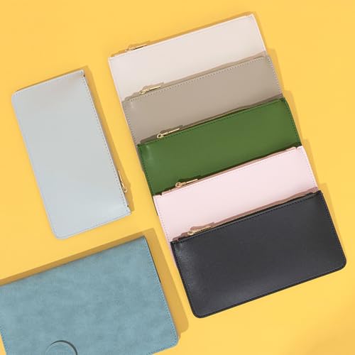 Pencil Pen Case Stationery Case Pouch Bag (Khaki,Faux leather) - color: Khaki/FL