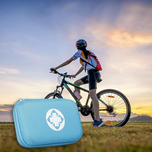 276PCS Small Travel First Aid Kit Supplies for Business, First Aid Kits Backpacking Essentials Items Trauma First Aid Survival Kits for Home Outdoor Adventure, Blue AMORNING - style: Blue-276Pcs