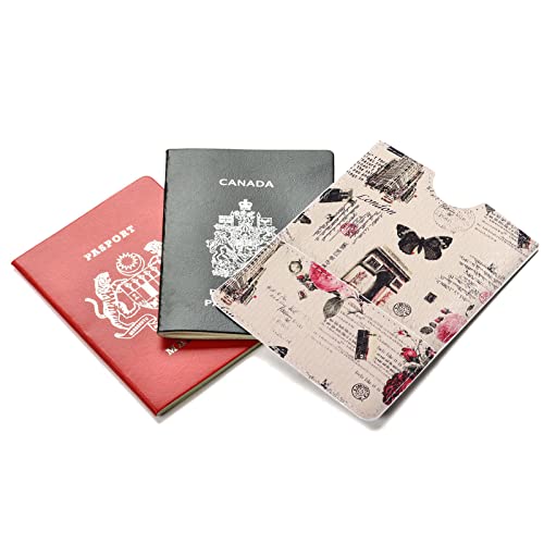 XEYOU Passport Holder Cover - Ultra Slim Premium Synthetic Leather Travel Wallet Case Cover - color: Eiffel Tower