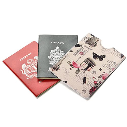 XEYOU Passport Holder Cover - Ultra Slim Premium Synthetic Leather Travel Wallet Case Cover - color: Eiffel Tower