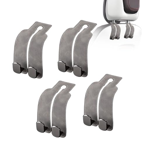 Car Purse Hook Purse Hook for Car Seats Headrest Car Seat Hooks,Heavy Duty Vehicle Organizer for Handbags, Groceries, Purses, Keep Car Tidy (Gray, 4 Pack) - color: Gray, size: 4 Pack