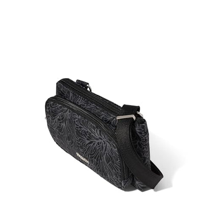 Baggallini Classic Anti-Theft Mini Wallet Crossbody - color: Midnight Blossom