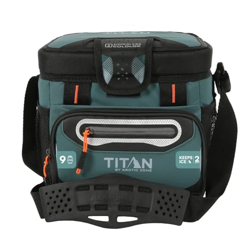 Titan by Arctic Zone Deep Freeze Cooler - Zipperless Hardbody Cooler - Deep Freeze Insulation, HardBody Liner, and SmartShelf - color: Jungle Hunt, size: 9 Can