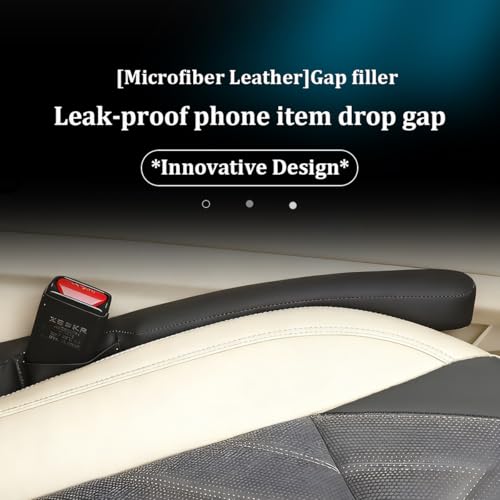 Car Seat Gap Filler, 2PCS Between Vehicle Seats Console Organizer Stop Things from Dropping, Automotive Interior Chair Gap Coverage Fill, Universal for SUV Automobile Truck (Black) - color: Black