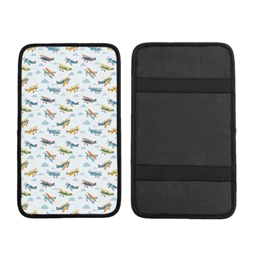 Cute Airplane Car Handrail Box Cushion Interior Decor Armrest Cover Accessories 12.6 X 7.5 in - color: Cute Airplane1