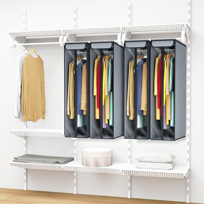 Univivi Garment Bags for Hanging Clothes 40", Hanging Garment Bags for Closet Storage with Large Clear Window, Garment Storage Bags for Suits, Coats, Dresses, 2 Pack - size: 40"-2PCS