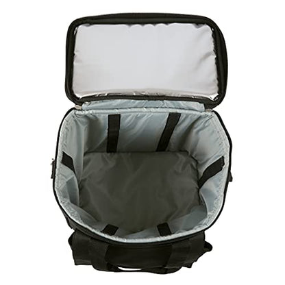 Picnic TIME Cellar 6-Bottle Wine Carrier & Cooler Tote, Insulated Padded Wine Cooler Bag for Travel, Portable Water-Resistant Wine Bag, (Black with Gray Accents) - style: Wine Carrier