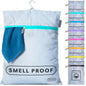 MUMI Travel Laundry Bag – Moisture & Smell-Proof Clothes Bag with Folding Hanger & Outer Pouch | Large Laundry Storage Bag for Suitcase, Gym & Packing | Dirty Clothes Organizer (Aqua) - color: Aqua