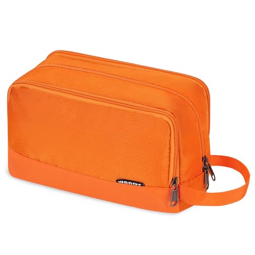 Toiletry Bag for Men Hanging Dopp Kit Water Resistant Shaving Bag Small Toiletry Bag for Traveling (Pure Orange) - color: Pure Orange