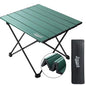 JOUYEK Small Camping Table, Ultralight Aluminum Folding Table with Carrying Bag, Portable & Lightweight Camping Side Table for Outdoor Camping, Picnic, Beach and Fishing, Green - color: Green