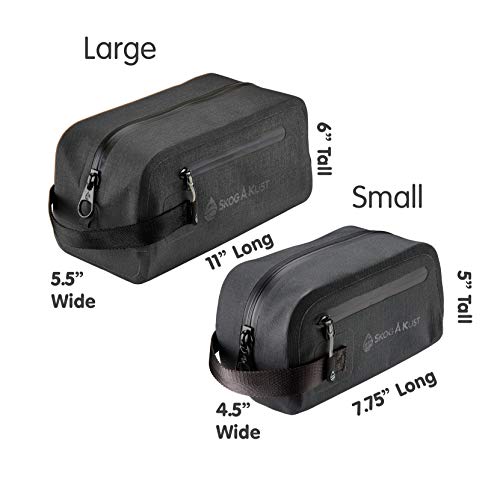 Skog Å Kust DoppSåk Waterproof & Leak-Proof Travel Toiletry Bag | Small, Black - color: Black, size: Small