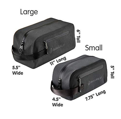 Skog Å Kust DoppSåk Waterproof & Leak-Proof Travel Toiletry Bag | Large, Black - color: Black, size: Large