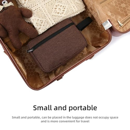 Icramsy Travel Toiletry bag Toiletry bag for women men Hanging Cosmetic bag Travel accessories for Women Men (Brown) - color: Brown