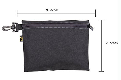 CLC Custom Leathercraft 1100 Multi-Purpose Clip-on Zippered Poly Bags, 3 Pack