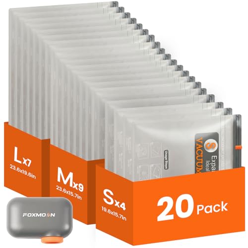 20 Pack Vacuum Storage Bags for Travel with Rechargeable Cordless Pump, Vacuum Seal Bags for Clothing Travel, Travel Essentials Space Saver Bags for Luggage - size: 20 Pack Travel Size