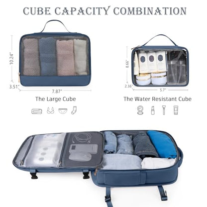 Rinlist Travel Backpack, Carry-on Backpack for Men Women, Travel Backpack Carry on Flight Approved, 40L Personal Item Backpack Personal Item Backpack Bag, Travel Essentials, Dark Blue - color: Dark Blue