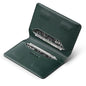 VULKIT Slim Minimalist Card Holder RFID Blocking Leather Credit Card Holder Front Pocket Wallet Magnetic Closure - color: Olive