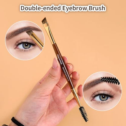 MAANGE 13 PCS Makeup Brushes Professional Make Up Brushes Premium Synthetic Powder Concealers Brushes Travel Makeup Brush Set with Case (Gold) - color: Gold