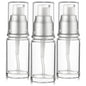 VitalUp 0.5 Oz 15ml Refillable Luxury Clear Glass Lotion Travel Pump Bottle with Silver Cap for Cosmetics, Lotion, Body Cream, Sanitizers, Cream, Foundation (Pack of 3) - size: 15 ml (3 Pack)