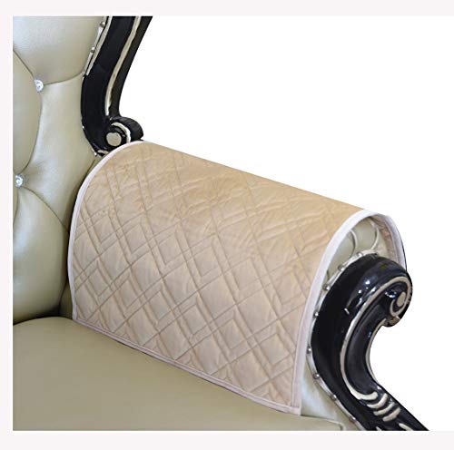 HAOMAIJIA Sofa Armrest Cover, Recliner Chair Arm Cover,Armchair Slipcover Nonslip Quilted Furniture Protector for Leather Sofa Couch (BSand, 14 x14 Inches Sofa Armrest Cover-2 Pieces) - color: Bsand, size: 14 x14 Inches Sofa Armrest Cover-2 Pieces