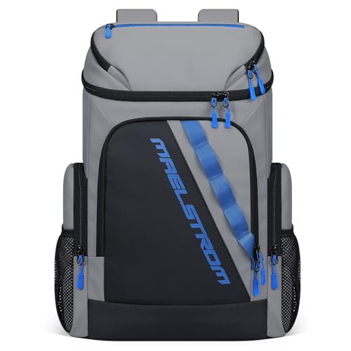 Maelstrom Backpack Cooler,36 Can Cooler Backpack,Soft Cooler Bag Insulated Leakproof,Lightweight Ice Chest Backpack,Travel Cooler Lunch Backpack for Camping,Hiking,Beach - color: Grey