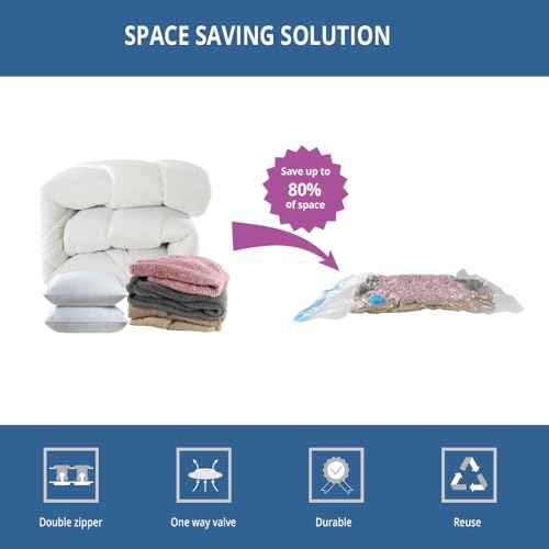 12 Pack Space Saver Vacuum Storage Bags Travel Set | Vacuum Sealed Compression Bags With Wireless Rechargeable Electric Pump, Space Saving For Travel, Clothing, Luggage, Toys - size: 12-Pack-C