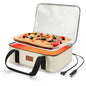 Food Warmer Electric Casserole Carrier - Large Heated Lunch Bag for Car Truck, 12V/24V/110V, Thermos for hot food for Potluck Cookouts Parties Picnic,Lasagna Lugger,Fits 9"x13" Baking Pan (Beige) - size: Beige