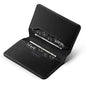VULKIT Slim Minimalist Card Holder RFID Blocking Leather Credit Card Holder Front Pocket Wallet Magnetic Closure, Handcrafted Cowhide Version - color: Handicrafts Cowhide- Black