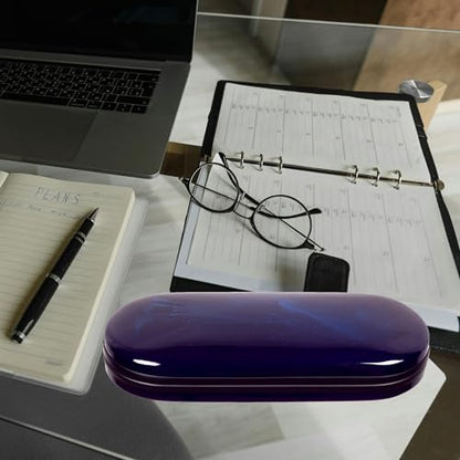 FEIQIAO Hard Shell Glasses Case, Men's And Women's Portable Travel Eyeglass Case - color: A-blue