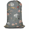 Swono Little Flowers Laundry Bag with Drawstring Closure, Foldable, Compact, Lightweight, 28" X 40" Beautiful Floral Blossom Summer Garden Plants Packable Dirty Clothes Pouch for College Dorm, Camp, - color: Little Flowers