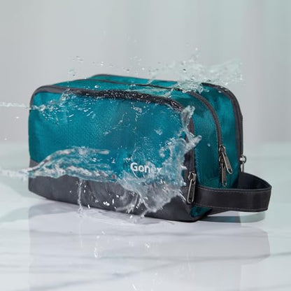 Gonex Travel Toiletry Bag Nylon, Shaving Bag Toiletry Organizer Peacock Green - color: Peacock Green