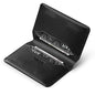 VULKIT Slim Minimalist Card Holder RFID Blocking Leather Credit Card Holder Front Pocket Wallet Magnetic Closure - color: Black