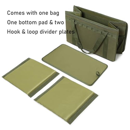 Tactical Camping Storage Bag - 46L Utility Tote Bag Trunk Organizer (Army Green) - color: Army Green