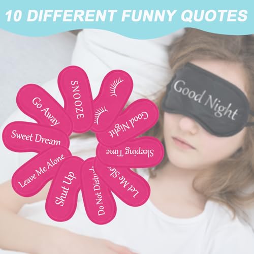 Eurzom 20 Pieces Funny Sleeping Eye Mask Bulk with Adjustable Strap Sleep Blackout Eye Mask for Night Blindfold Cover for Spa Women Men Adult Pajama Party Favors(Rose Red) - color: Rose Red