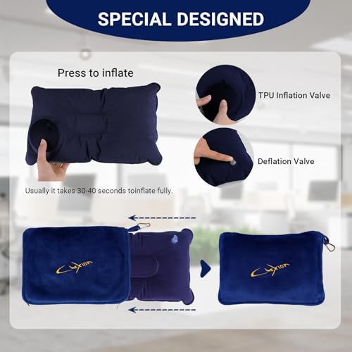 Travel Blanket & Pillow Set, 300 GSM Soft Fleece, 60x43 Inches, 3-in-1 Airplane Blanket, Travel Pillow and Blanket Set, Travel Blanket Airplane Compact with Bag, Travel Essentials, Navy - color: Navy